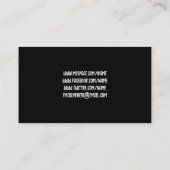 Muzikant Zanger MC Microfoon Artiest Mannelijk Visitekaartje (Achterkant)