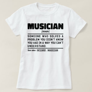 Muzikant zelfstandig muziekinstrument memes grappi t-shirt