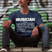 Muzikant zelfstandig muziekinstrument memes grappi t-shirt