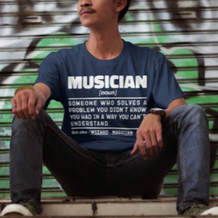 Muzikant zelfstandig muziekinstrument memes grappi t-shirt