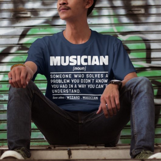 Muzikant zelfstandig muziekinstrument memes grappi t-shirt