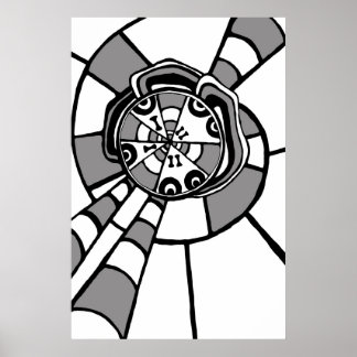 Muzikant - zwart/grijs Poster