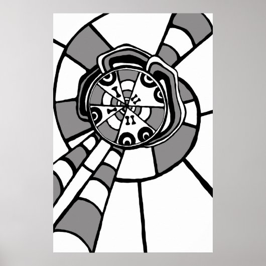 Muzikant - zwart/grijs Poster (Voorkant)