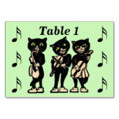  muzikant zwarte katten Muzieknoten Kaart (Voorkant)