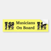 Muzikanten aan boord van  Black Cats Bumpersticker (Voorkant)