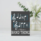 Muzikanten Band Geek Muzieknoten Spelling Grappig Briefkaart (Staand voorkant)