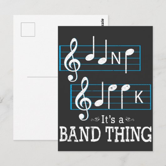 Muzikanten Band Geek Muzieknoten Spelling Grappig Briefkaart (Voorkant / Achterkant)