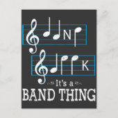 Muzikanten Band Geek Muzieknoten Spelling Grappig Briefkaart (Voorkant)