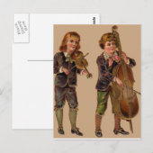 muzikanten die Briefkaart spelen (Voorkant / Achterkant)