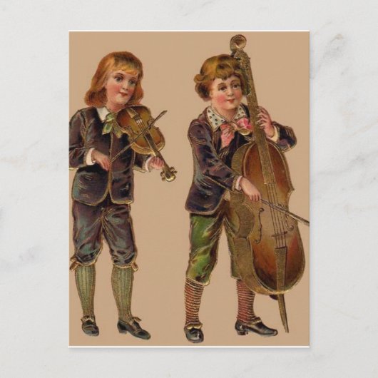 muzikanten die Briefkaart spelen (Voorkant)