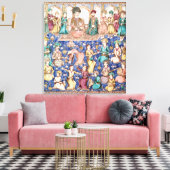 Muzikanten en dansers canvas afdruk (Insitu (Woonkamer))