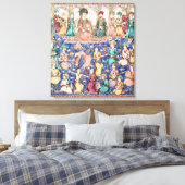Muzikanten en dansers canvas afdruk (Insitu (Slaapkamer))