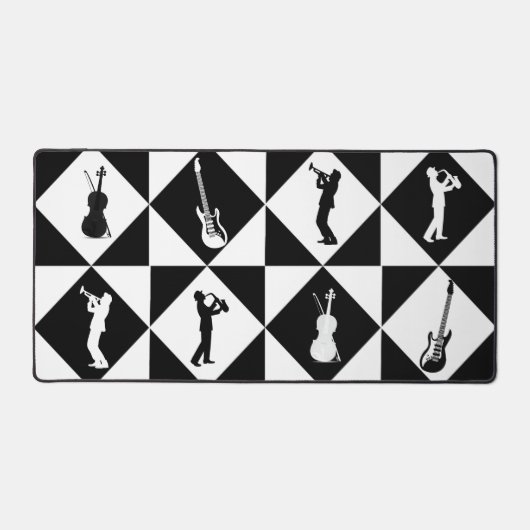 Muzikanten en instrumenten bureaumat (Voorkant)
