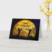 Muzikanten Full Moon Waterverf Sympathie Kaart (Gele Bloem)