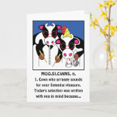 Muzikanten Grappige Verjaardag Groet Kaart (Gele Bloem)