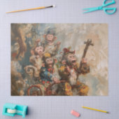Muzikanten - olieverfstijl weefselpapier tissuepapier (Craft)