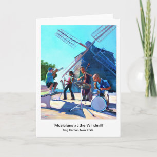 Muzikanten op de windmolen kaart