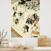 Muzikanten van het  radioprogramma Cartoon Funny Poster (Keuken)