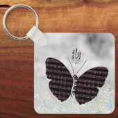 Muzikanten, zangers, pianist Butterfly Sleutelhanger (Voorkant)