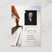 Muzikantenpiano ter ere van de Kaart van de begraf Visitekaartje (Voorkant)