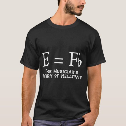 Muzikantentheorie van de relativiteitstheorie (E=F T-shirt (Voorkant)