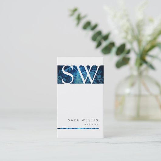 Muzikantenvaardigheden Muzieknoten Streep Bold Mon Visitekaartje (Staand voorkant)