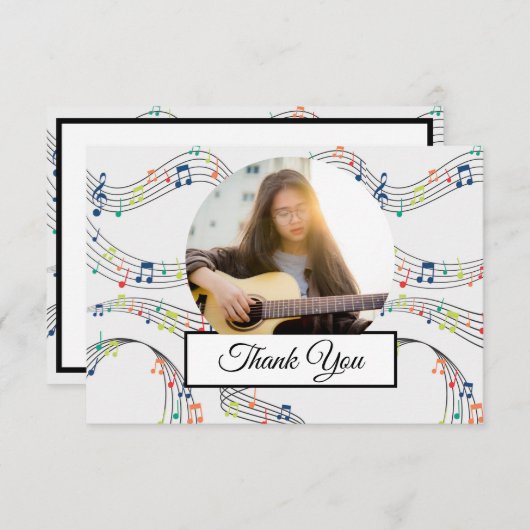 Muzikartfoto Muzikant Bedankkaart (Voorkant / Achterkant)