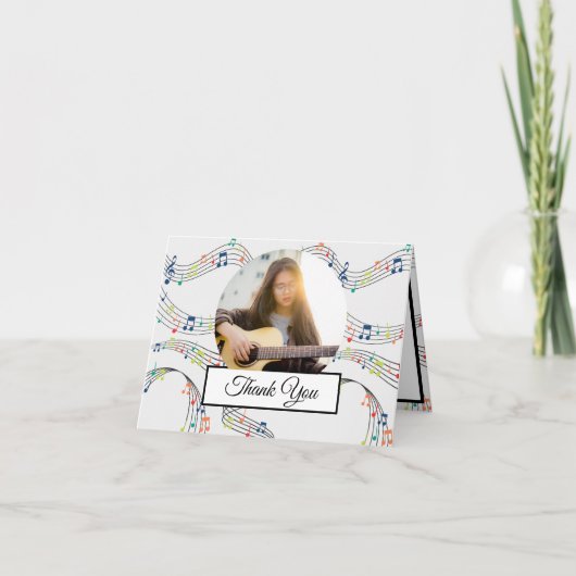 Muzikartfoto Muzikant Bedankkaart (Voorkant)