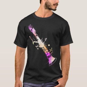 Muzikartsenartistieke muzieknots Waterverf Clarine T-shirt