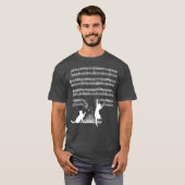 Muzikkat en blaasmuziek t-shirt (Voorkant volledig)