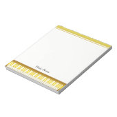 Muzikleraar Gold piano-toetsenbord muzikant DJ Notitieblok (Linkerzijde)
