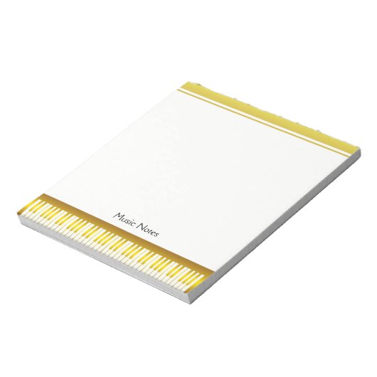 Muzikleraar Gold piano-toetsenbord muzikant DJ Notitieblok (Linkerzijde)