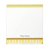 Muzikleraar Gold piano-toetsenbord muzikant DJ Notitieblok (Voorkant)