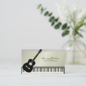 Muzikleraar Guitar Piano-toetsenbord Visitekaartje (Staand voorkant)
