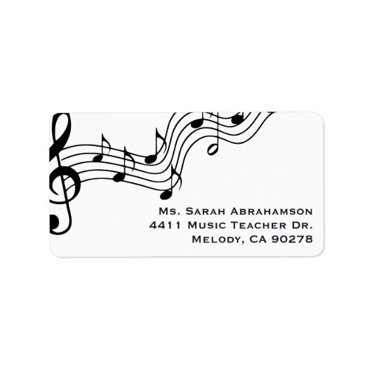 Muzikleraren Musician Return Address Label (Voorkant)