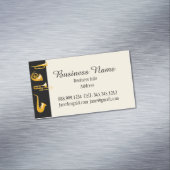 Muzikmuziek van messing en messen magnetisch visitekaartje (Voorbeeld)