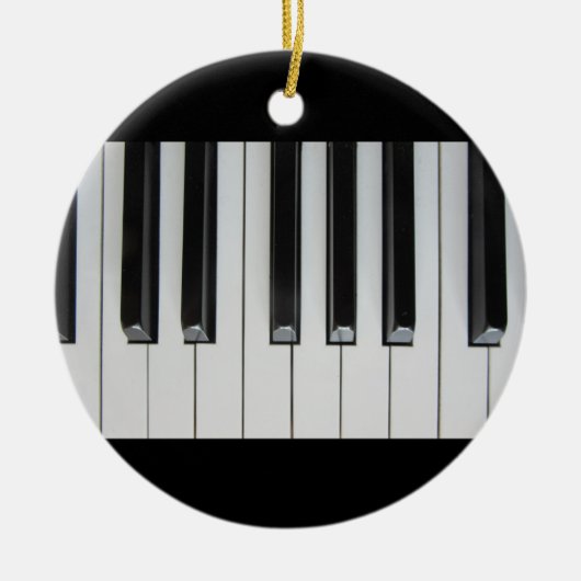 Muzikskool voor piano-toetsenbord keramisch ornament (Voorkant)