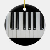 Muzikskool voor piano-toetsenbord keramisch ornament (Achterkant)