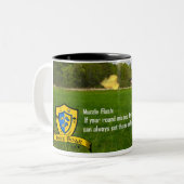 Muzzelflits: Als je ronde ze mist........ Tweekleurige Koffiemok (Voorkant links)