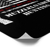 Muzzleloader-Accessoires smokkelen de vlag van de  Poster (Hoek)