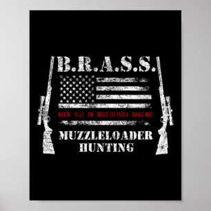 Muzzleloader-Accessoires smokkelen de vlag van de  Poster