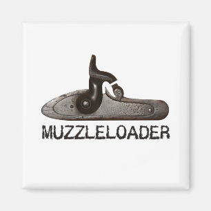 Muzzleloader breech & hammer, zwart poedergeweer magneet