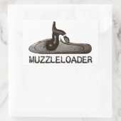Muzzleoader broek & hamer, zwart poeder geweer rechthoekige sticker (Tas)
