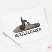 Muzzleoader broek & hamer, zwart poeder geweer rechthoekige sticker (Envelop)