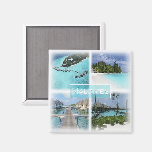 MV0021 Azië, Malediven, koelkast Magneet (Voorkant / Achterkant)