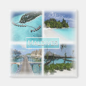 MV0021 Azië, Malediven, koelkast Magneet (Voorkant)