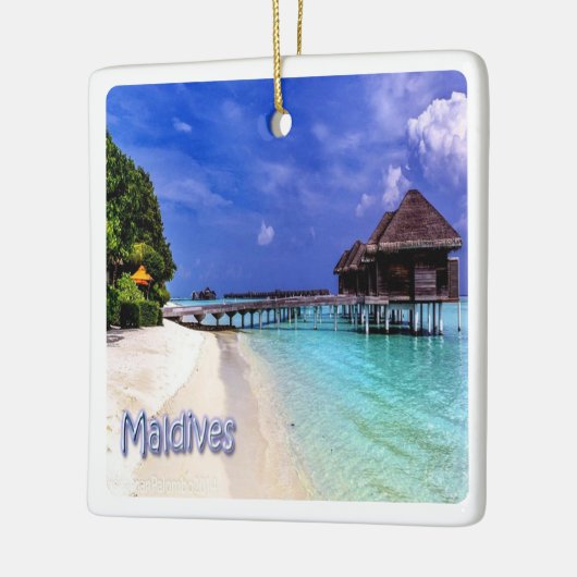 MV004-eilanden MALDIVES-strand, Azië, Keramisch Ornament (Links)