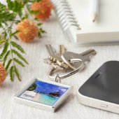 MV004-eilanden MALDIVES-strand, Azië, Sleutelhanger (Zijkant)