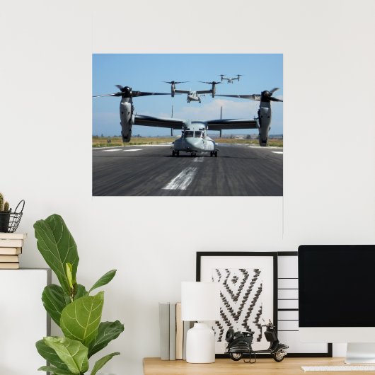 MV-22 Osprey Vliegtuig Poster (Thuiskantoor)
