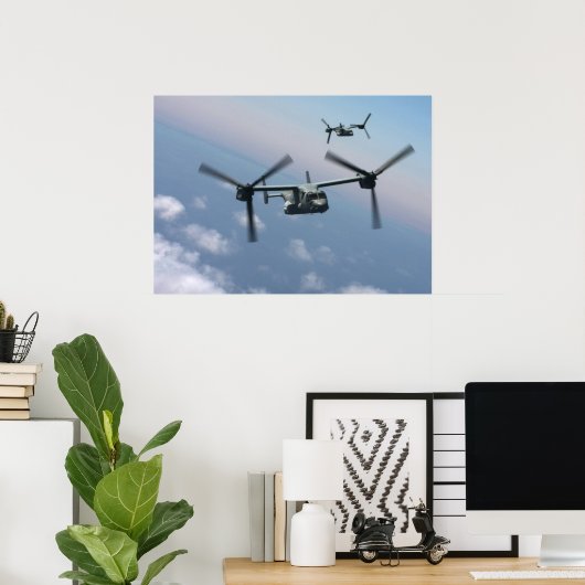 MV-22 Osprey Vliegtuig Poster (Thuiskantoor)